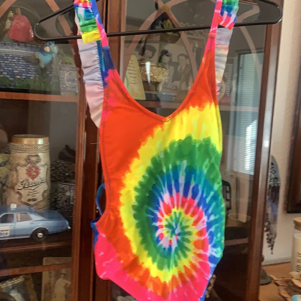 Tye dye swim suit one piece size small - Picture 8 of 8